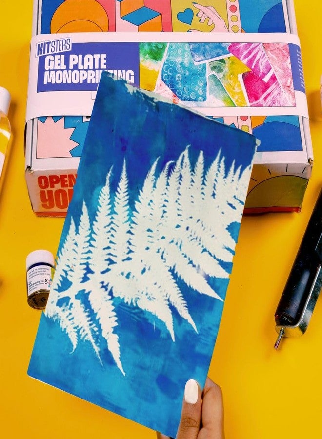 Kitsters DIY Gel Plate Monoprinting Kit - Complete Art & Craft Set | Gelli Printing | Creative Hobby Kit for Adults & Kids | Ideal Birthday Gift & Return Gift | Art Kit for Ages 8+ - Image 1